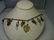 Brassy Gold Tone Charm Necklace, 22", hearts, angels, - 5