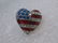 Christopher Radko Enameled USA Flag Heart Brooch/Pin,
