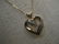 Vintage 10kt Diamond Heart Necklace, Baguettes/Round,