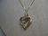 Vintage 10kt Diamond Heart Necklace, Baguettes/Round, - 6