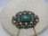 Vintage 1930's-1940's Brooch with Dangles, Green Glass, - 3