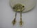 Vintage 1930's-1940's Brooch with Dangles, Green Glass, - 7