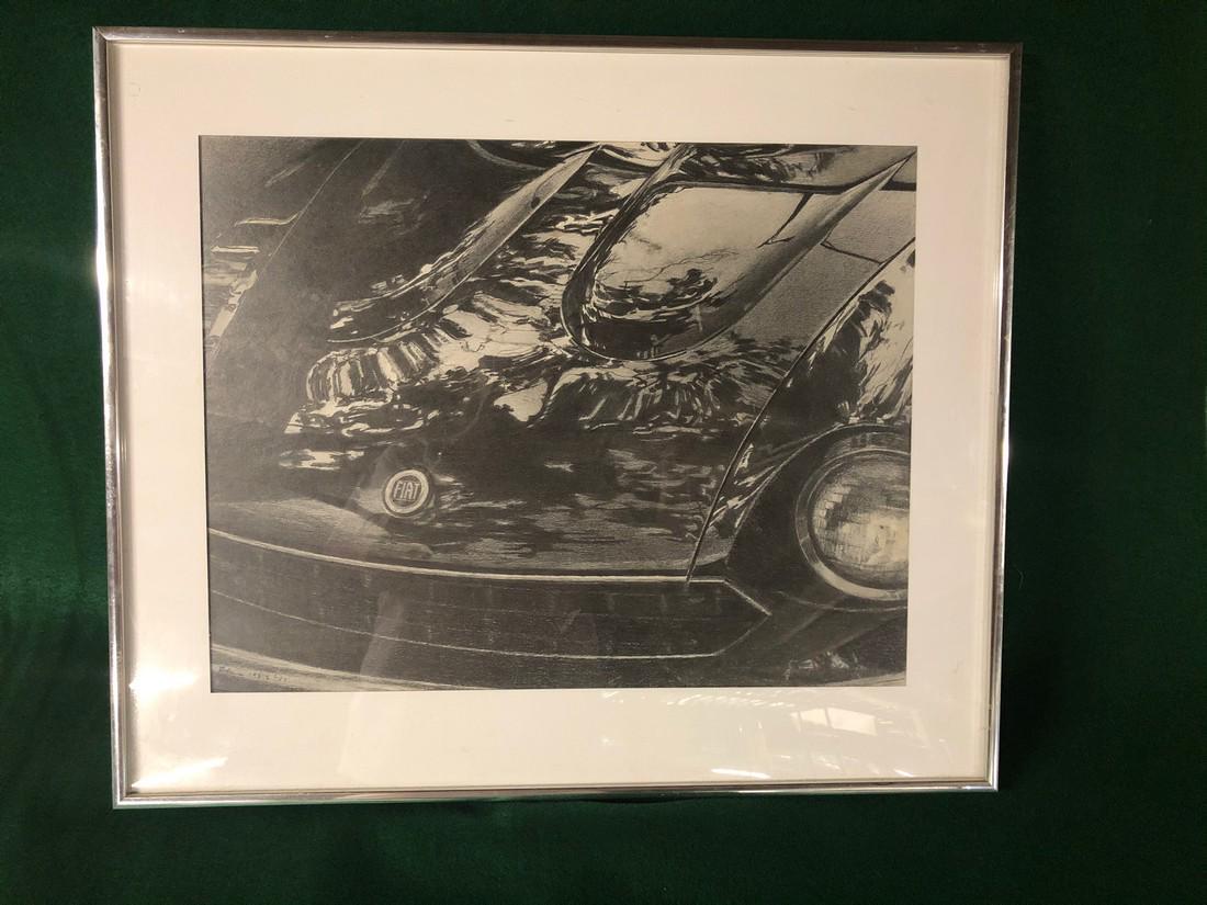 Untitled (Fiat) Orginal Graphite/Paper by Artist: No Reserve! Title: Untitled (Fiat) Orginal Graphite/Paper by Artist Jeffery Babine Date/Period: 1989 materials: Graphite on paper Dimension: 18" x 21" Additional Information: Part of Mobile, AL collec