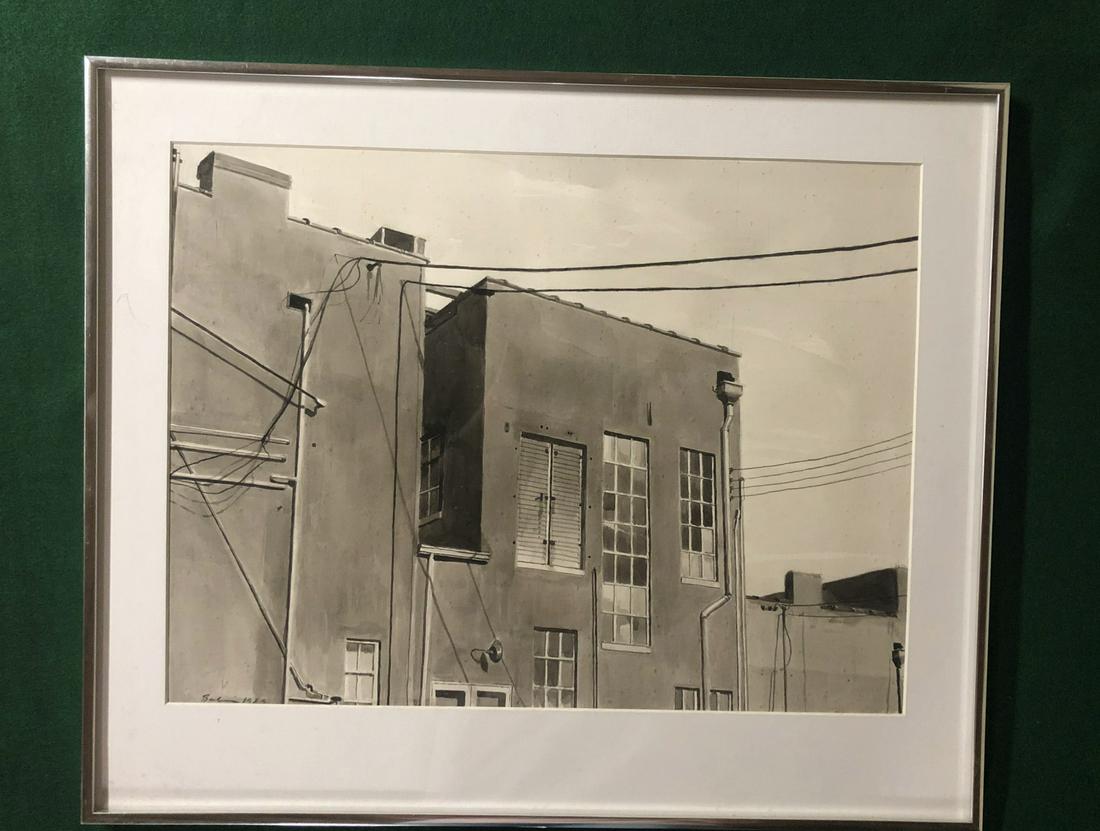 Untitled #17 Orginal Ink Wash/Paper by Artist Jeffery: No Reserve! Title: Untitled #17 Orginal Ink Wash/Paper by Artist Jeffery Babine Date/Period: 1989 materials: Ink Wash on paper Dimension: 24" X 20 1/2" Additional Information: Part of Mobile, AL colle