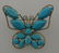 WOW Glass & Metal Butterfly Pin Costume Jewelry