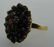 CHARMING 14k Yellow Gold & Garnet Ring Circa 1930s