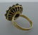 CHARMING 14k Yellow Gold & Garnet Ring Circa 1930s - 3