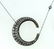 C.1870 ROSECUT DIAMOND SILVER 14K GOLD CRESCENT MOON