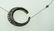 C.1870 ROSECUT DIAMOND SILVER 14K GOLD CRESCENT MOON - 3