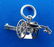 UNIQUE Platinum & Diamond Gun on Wheels Charm Antique - 2