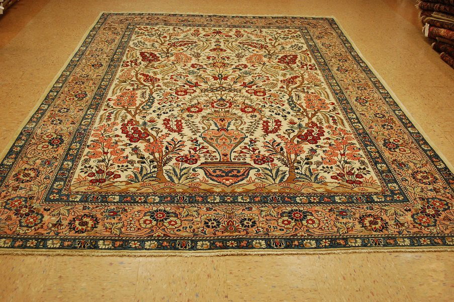 c1930s ANTIQUE TREE OF LIFE DESIGN SARUK RUG 7x10.3 (1 of 11)