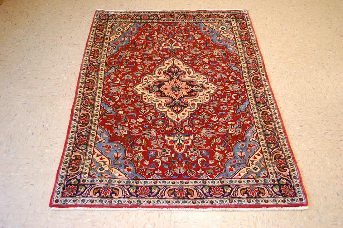 c1930s ANTIQUE DETAILED DESIGN SARUK RUG 3.7x4.11 KORK (1 of 10)