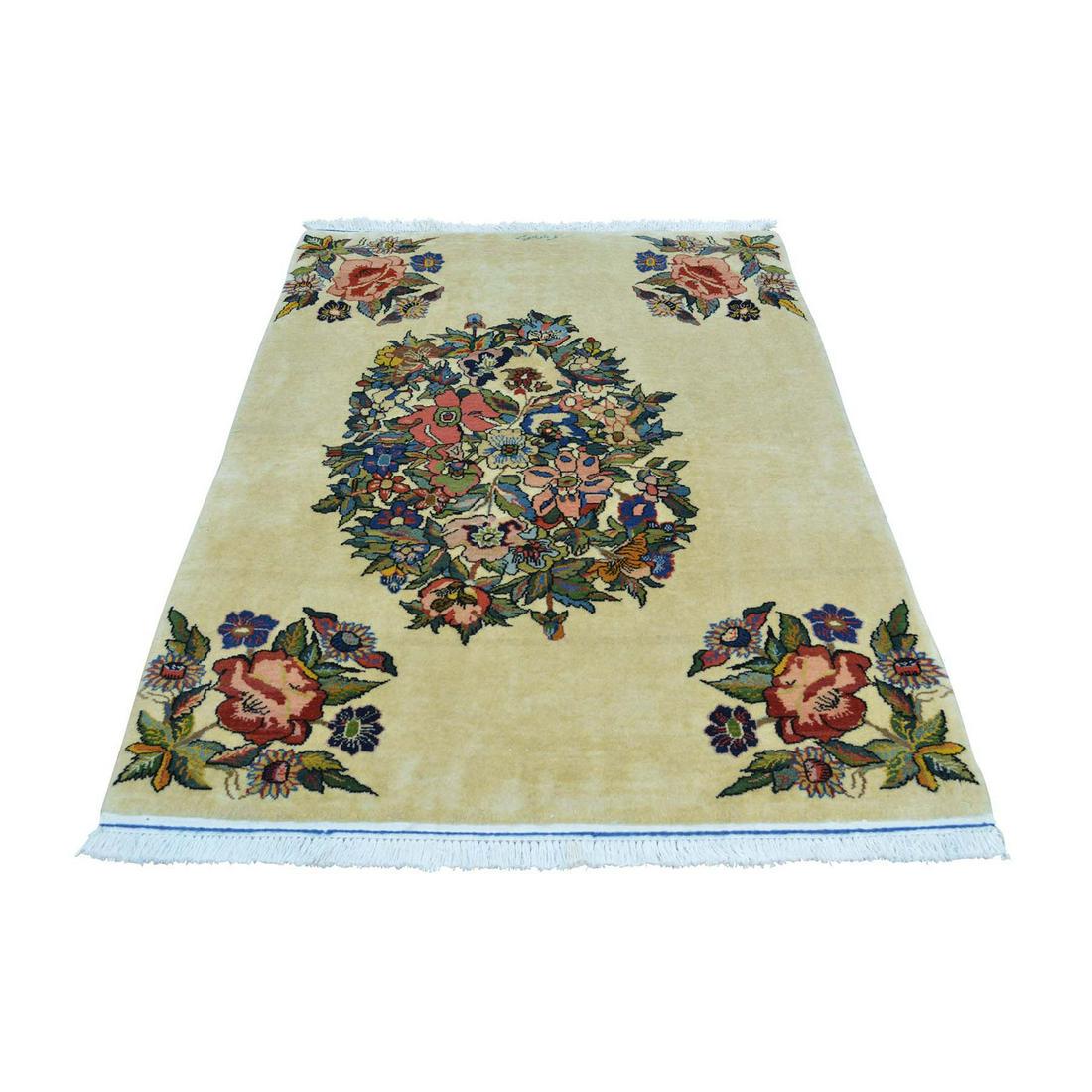 Open Field Persian Sarouk Hand Knotted Oriental Signed (1 of 5)