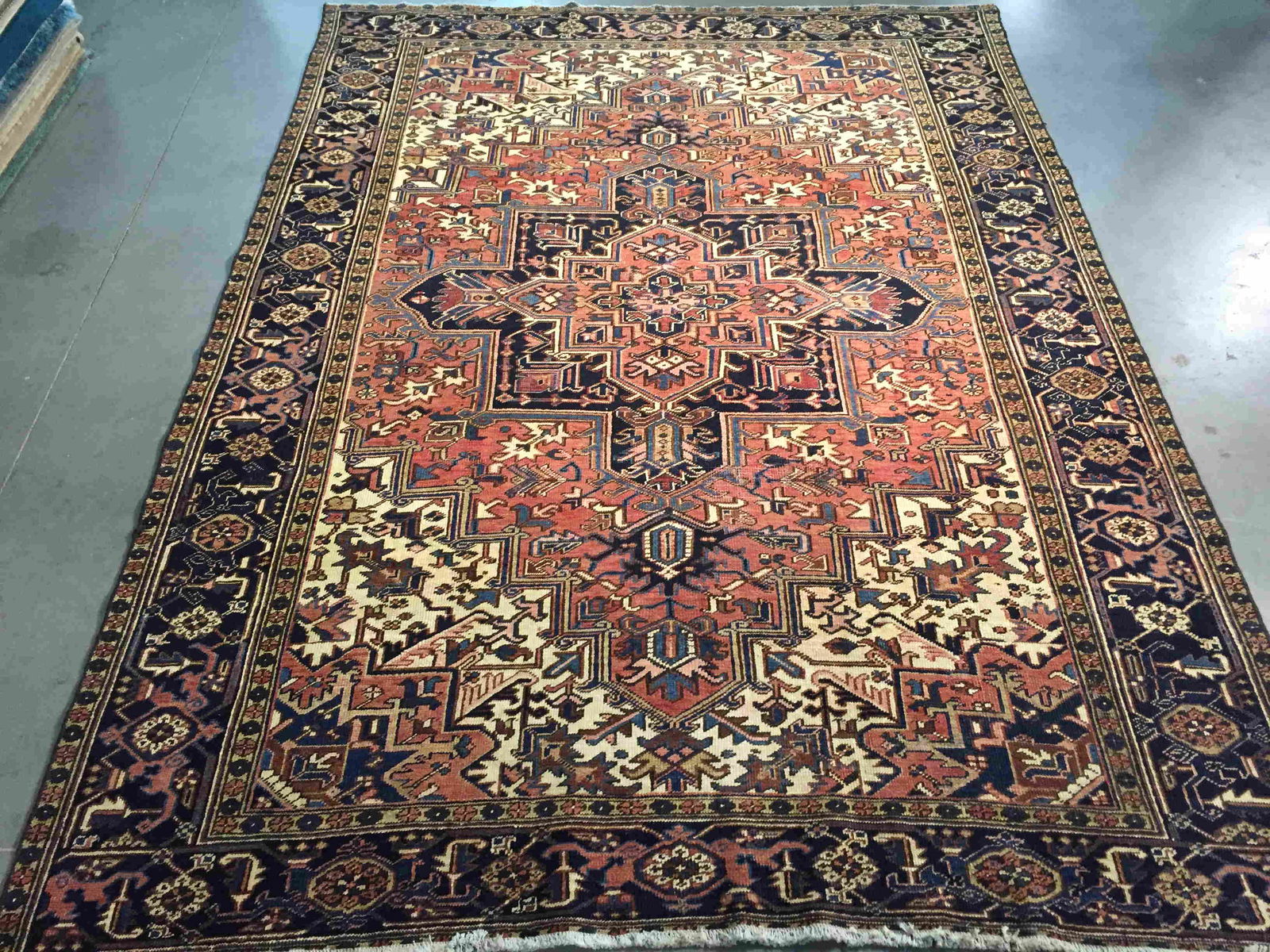 AUTIQUE PERSIAN HERIZ RUG 8'.2"X11'.5" (1 of 9)