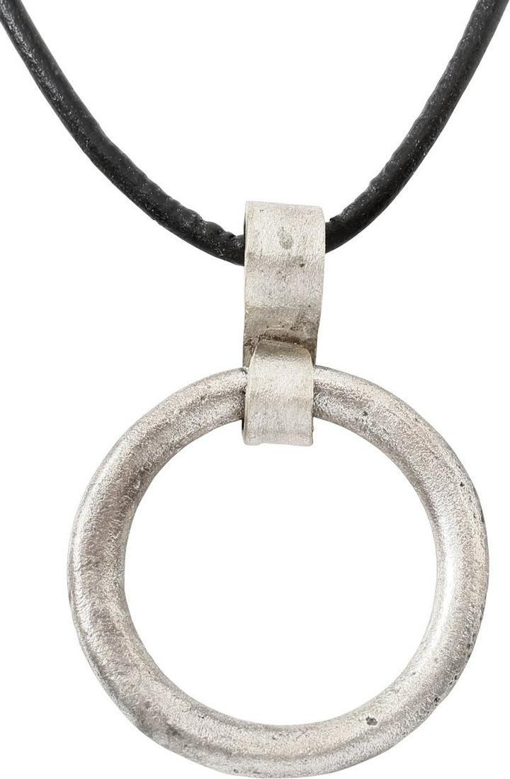 ANCIENT CELTIC PROSPERITY RING NECKLACE C.400-100 BC: Before the Roman invasion of the British Isles, rings of bronze, silver, and gold were used as a means of exchange, particularly in Ireland. Most exchanges of goods and property were conducted by bart
