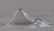 1900s Japanese GLASS BRUSH REST Mt Fuji