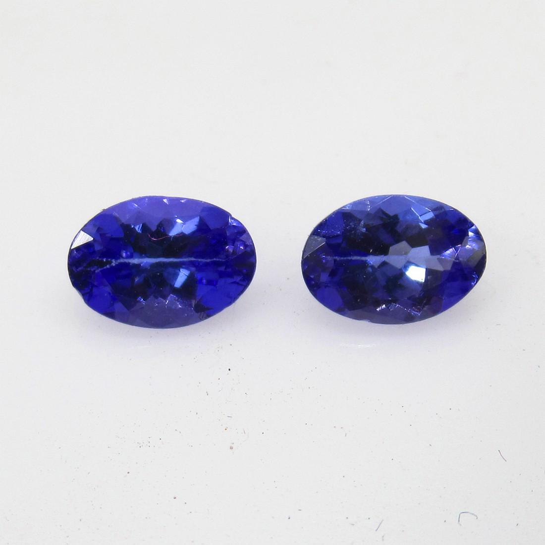 1.59 Ct Natural Tanzanite 7X5 mm Oval Pair (1 of 2)