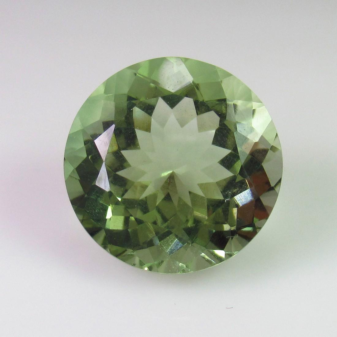 19.34 Ctw Natural Green Amethyst Round Cut (1 of 2)