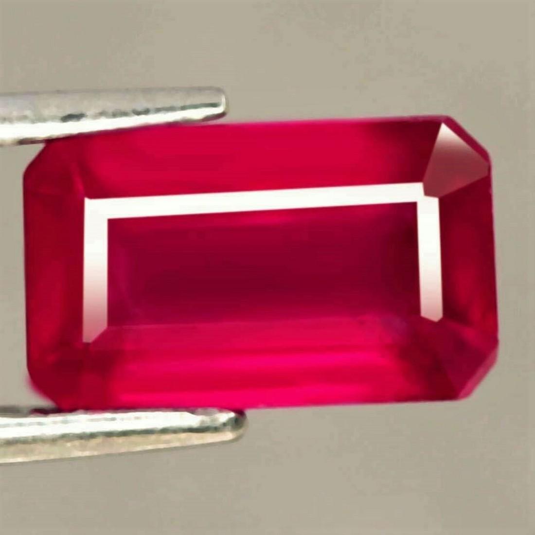 1,47 cts Untreated Natural Octagon Pink Red ruby (1 of 3)