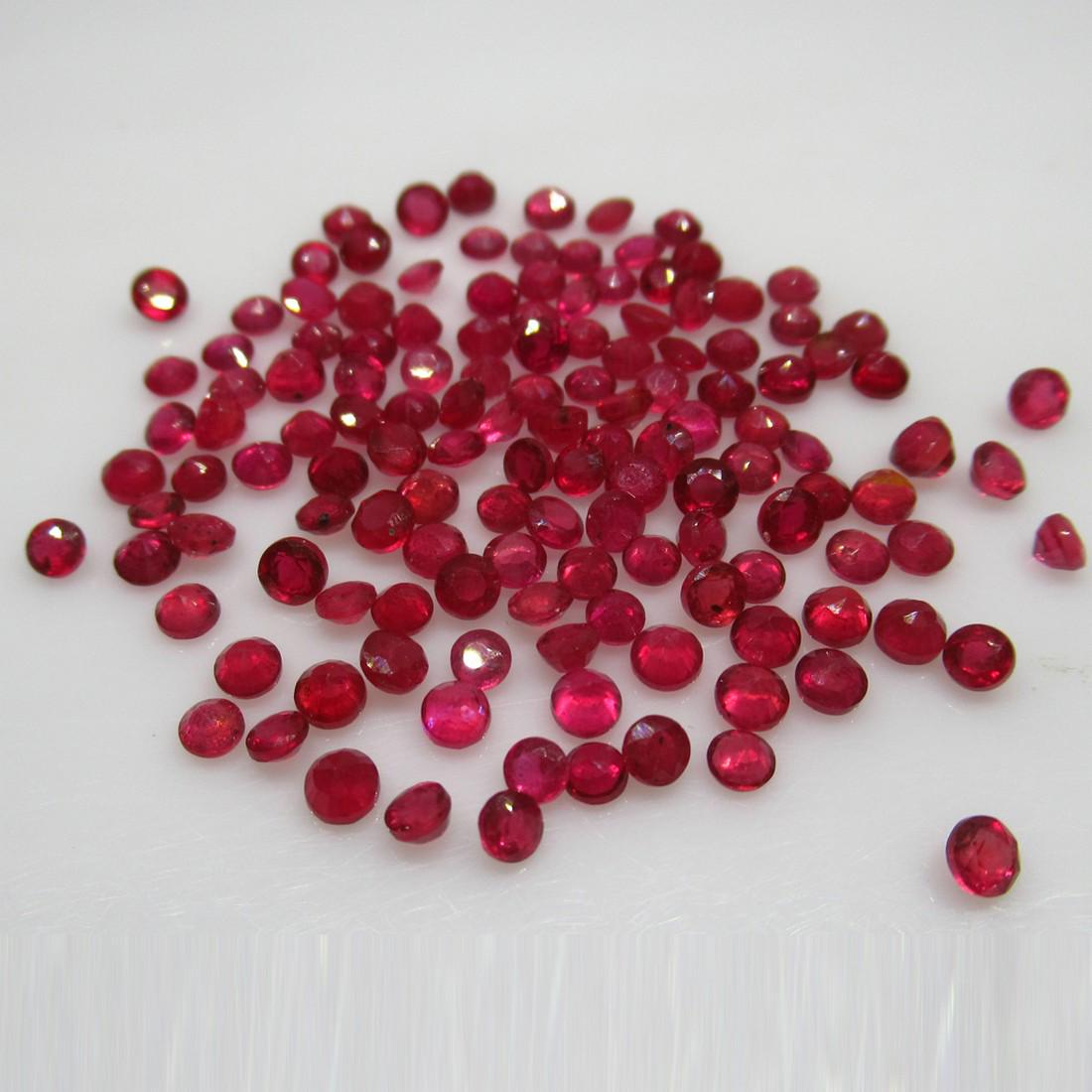 23.60 Ctw Natural 137 Calibrate Red Ruby Round Set (1 of 2)