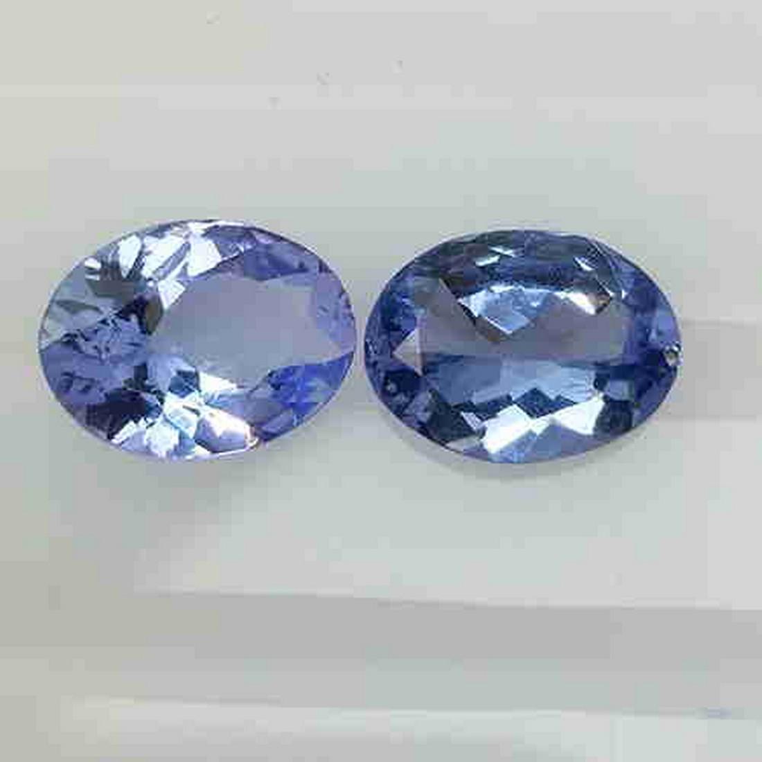 1.98CT- 2Pcs MOST BEAUTIFUL 100%NATURAL TANZANITE GOOD (1 of 3)