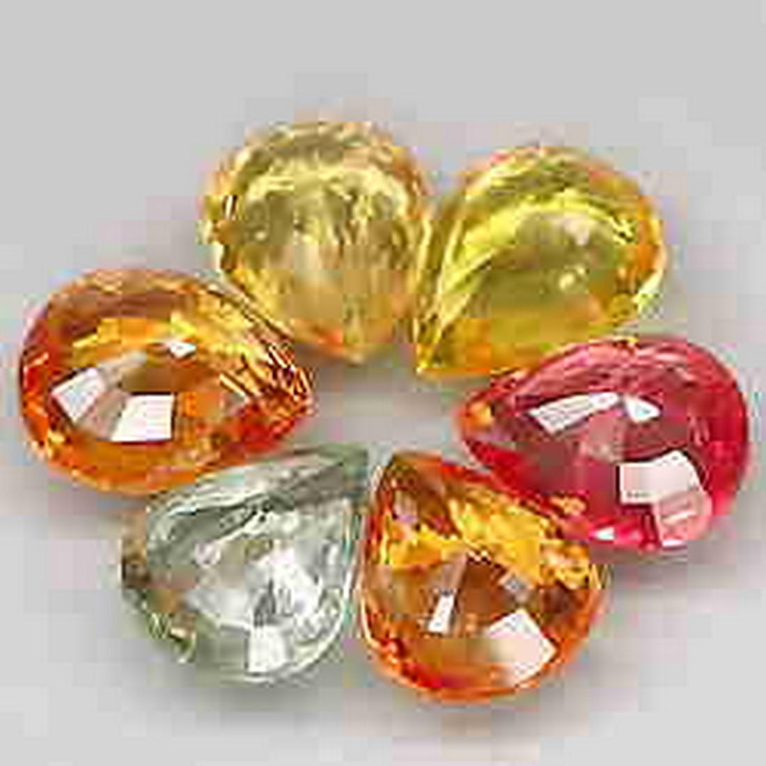 Fancy Color Sapphire-pear cut lot -2.90 ct 6 PCS (1 of 3)