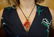 24.10 g Red Coral Branch, Diamonds, 18 Karat Yellow - 5