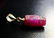 Natural & unheated~ Pink Ruby Pendant With Silver Cap