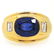 14.76 g 18K Yellow Gold BlueSapphire Diamond Ring - 2