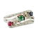 Emerald, Blue Sapphire, Ruby, Diamonds, 18 Karat Gold