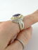 LADIES 925 18k YELLOW GOLD JEANEA 12x10 OVAL PURPLE - 6