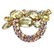 Champagne Glass and Rhinestone Brooch