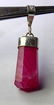 Natural Pink Ruby Pendant With Silver Cap (Glass - 10