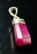 Natural Pink Ruby Pendant With Silver Cap (Glass - 2