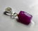 Natural & unheated~ Pink Ruby Pendant With Silver Cap