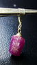 Natural & unheated~ Pink Ruby Pendant With Silver Cap - 4