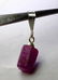 Natural & unheated~ Pink Ruby Pendant With Silver Cap - 8