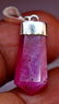 Natural ~ Pink Ruby Pendant With Silver Cap (Gladd - 7