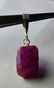 Natural & unheated~ Pink Ruby Pendant With Silver Cap - 3