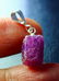 Natural & unheated~ Pink Ruby Pendant With Silver Cap - 7