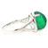 5.47 g 18k White Gold Emerald Diamond Ring - 2