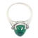 5.47 g 18k White Gold Emerald Diamond Ring - 5