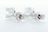 14 k. White gold - Earrings Round Brilliant Diamond - 3