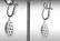 14 kt. White gold - Earrings Diamond -1.29CTW - 5