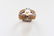 18K gold braided ring with pearl