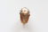 18K gold braided ring with pearl - 5