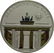 2012 Palau Large Silver Proof color $5 Brandenburg Gate