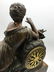Patinated Metal and Marble Figural Mantel Clock - 15