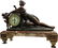 Patinated Metal and Marble Figural Mantel Clock - 3
