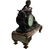 Patinated Metal and Marble Figural Mantel Clock - 4